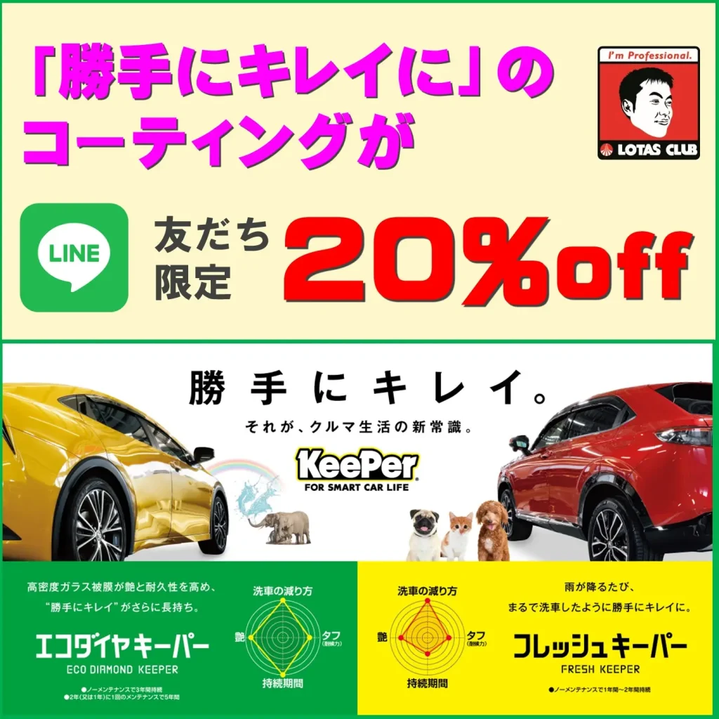 コーティングLINE友だち追加で20%OFF